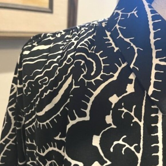 H&M Long-Sleeved Button-Down Paisley Shirt Dress - SMALL - NWT - Picture 5 of 10